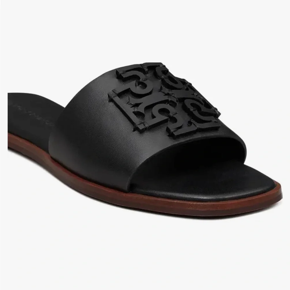Tory Burch Black Ines Sandals - Picture 1 of 7